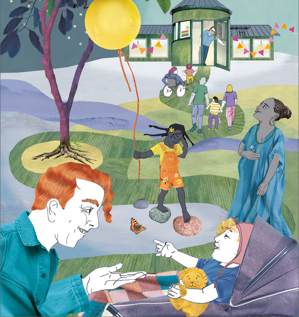 Omslag En förälder blir till, illustration